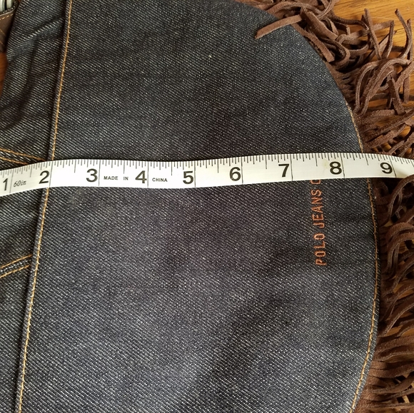 Polo Ralph Lauren Denim Western Shoulder Bag with - Picture 7 of 9